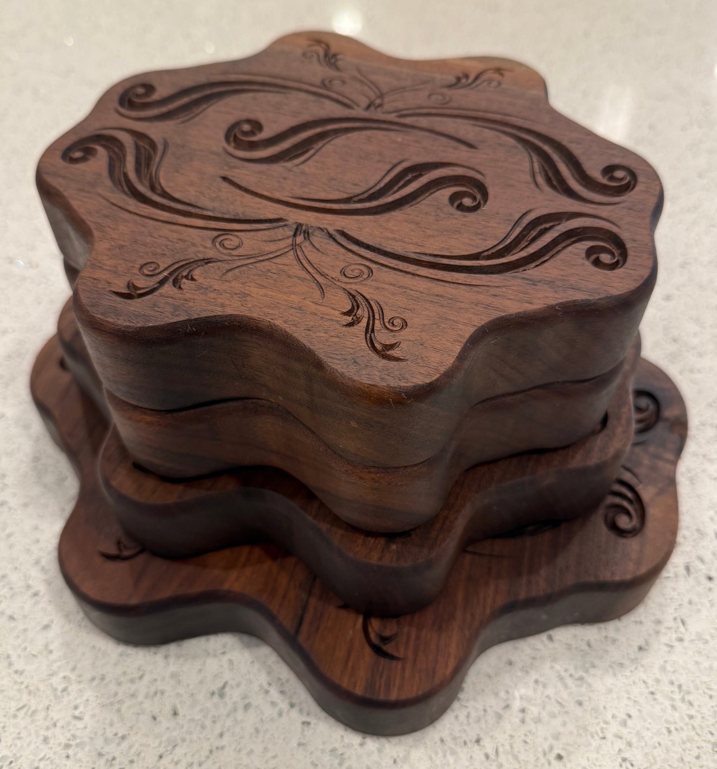 Walnut Trivet Set